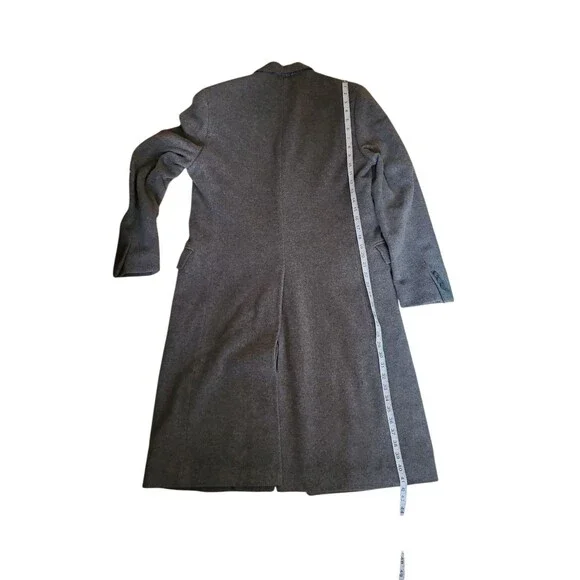 Vintage Jaques Francois Cashmere Blend Knee Length Coat Mens 37R Gray Business